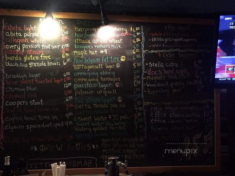 Effin Gruvin - Bellmore, NY menu_pic