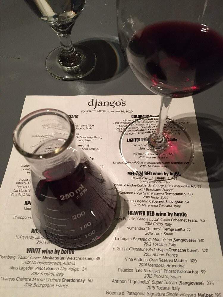 Django's Restaurant & Wine Bar - Crested Butte, CO menu_pic