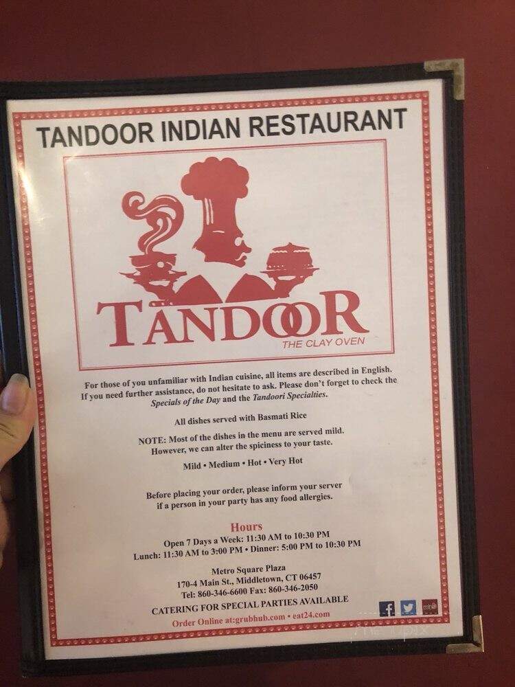 Tandoor Indian Halal Restaurant - Middletown, CT