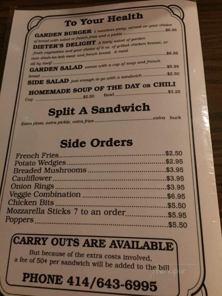 Fritz's - Monroe, WI menu_pic