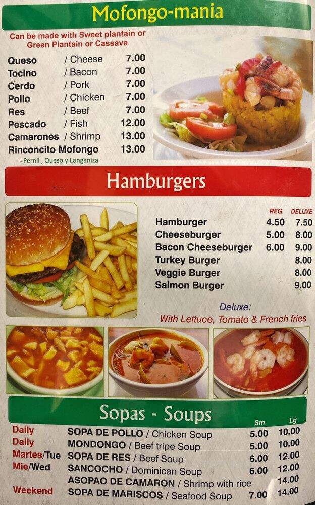 El Rinconcito - New York, NY menu_pic