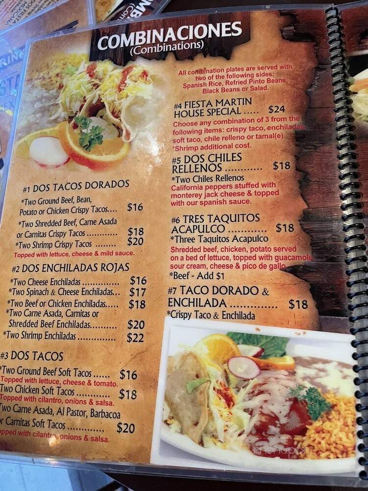 Fiesta Martin Mexican Grill - Inglewood, CA menu_pic