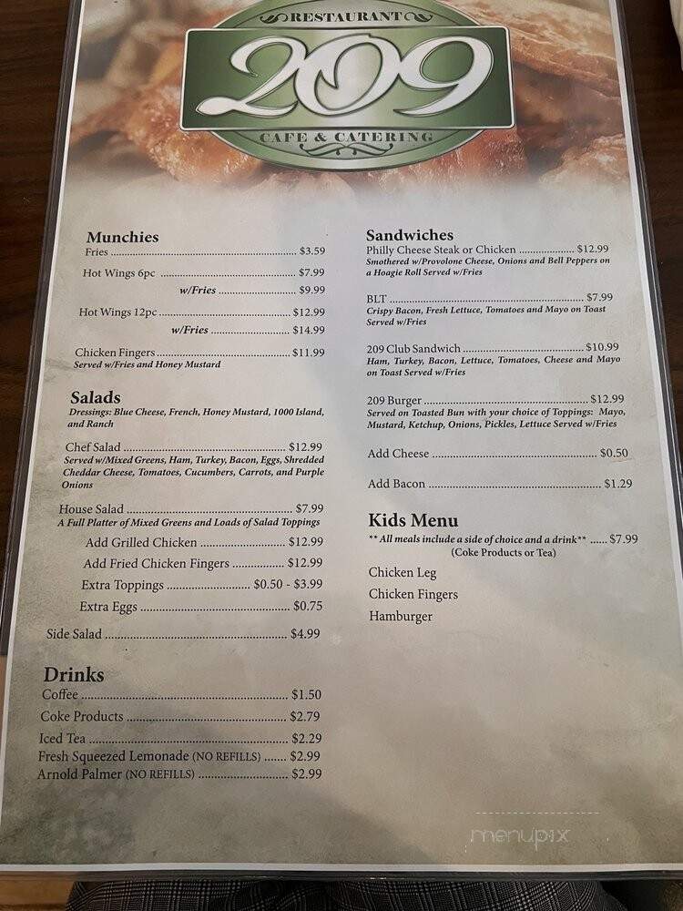 Cafe 209-Creative Caterers - Augusta, GA menu_pic
