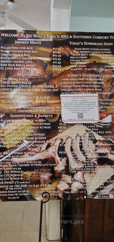 Big B's BBQ - Abbeville, SC menu_pic