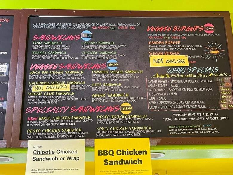 Da Juice Bar - Glendale, CA menu_pic