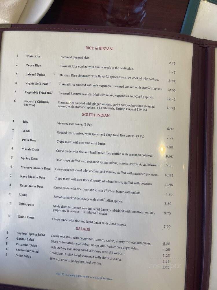 Bay Leaf - Baton Rouge, LA menu_pic