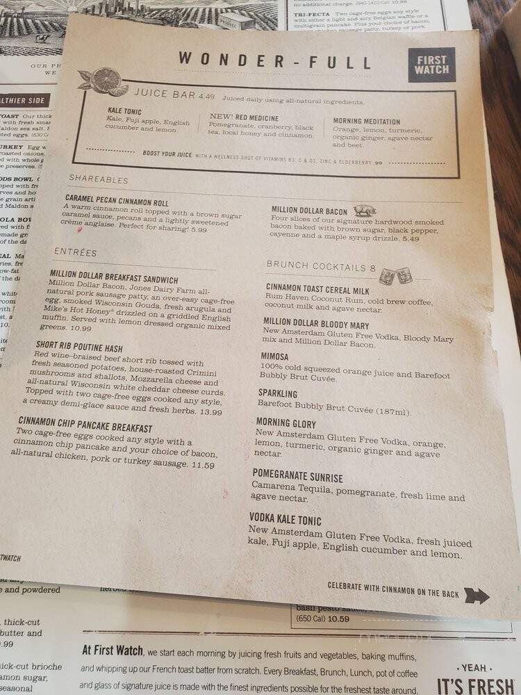 First Watch - Cleveland, OH menu_pic