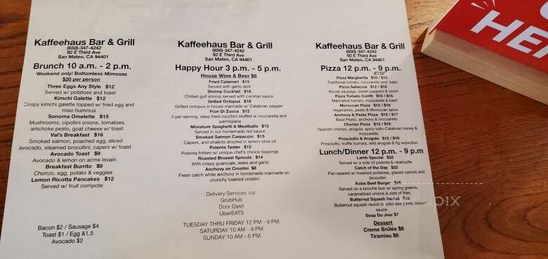Kaffeehaus - San Mateo, CA
