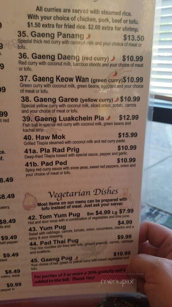 Mai's Thai - Jeffersonville, IN menu_pic