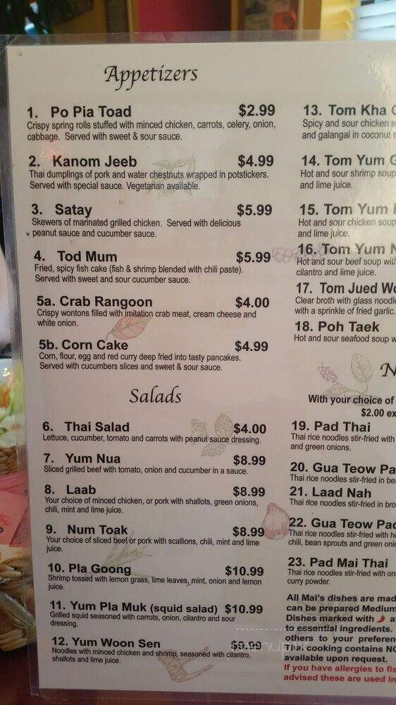 Mai's Thai - Jeffersonville, IN