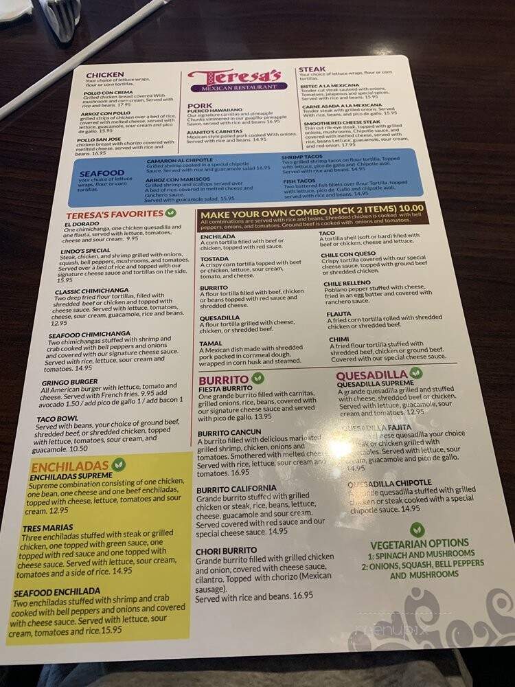 Teresa's Restaurante Mexicano - Golden Valley, MN menu_pic