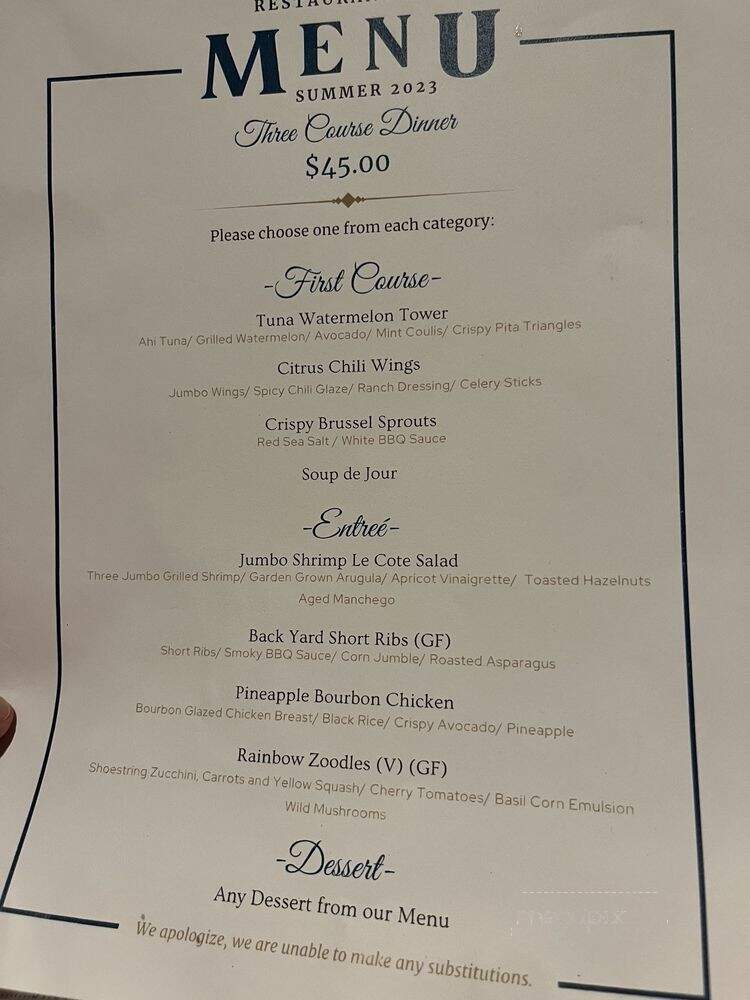 Manor Tavern Restaurant - Sparks Glencoe, MD menu_pic