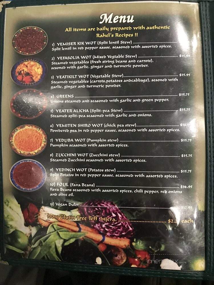 Rahel - Los Angeles, CA menu_pic
