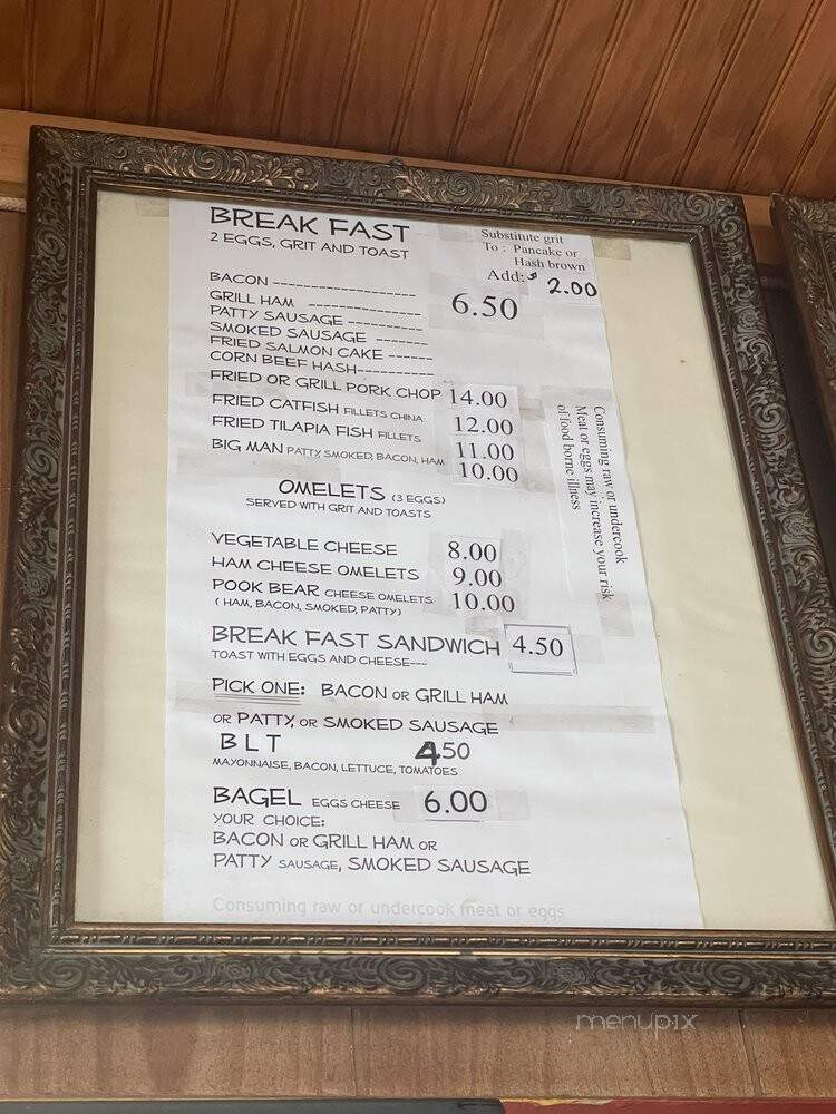 Pook Bear Country Cooking - Sanford, FL menu_pic