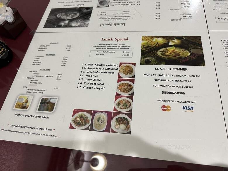Thai Chef Cuisine - Fort Walton Beach, FL menu_pic