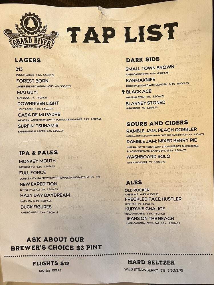 Grand River Station - Jackson, MI menu_pic