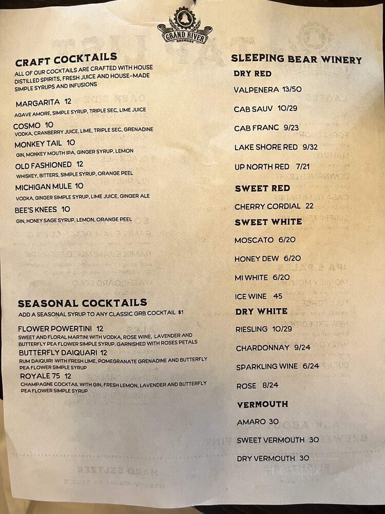 Grand River Station - Jackson, MI menu_pic