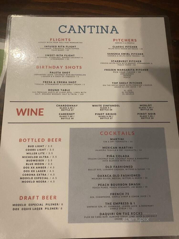 La Milpa - Denton, TX menu_pic