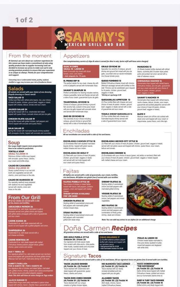 Tres Mujeres Mexican Grill - South Elgin, IL menu_pic