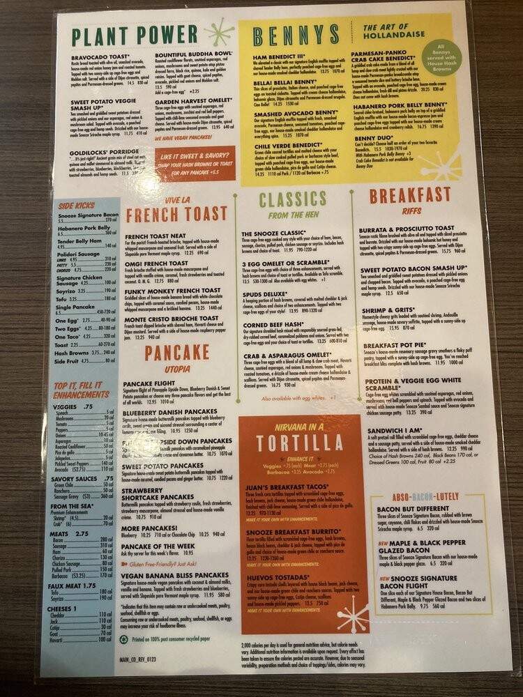 Snooze - Fort Collins, CO menu_pic