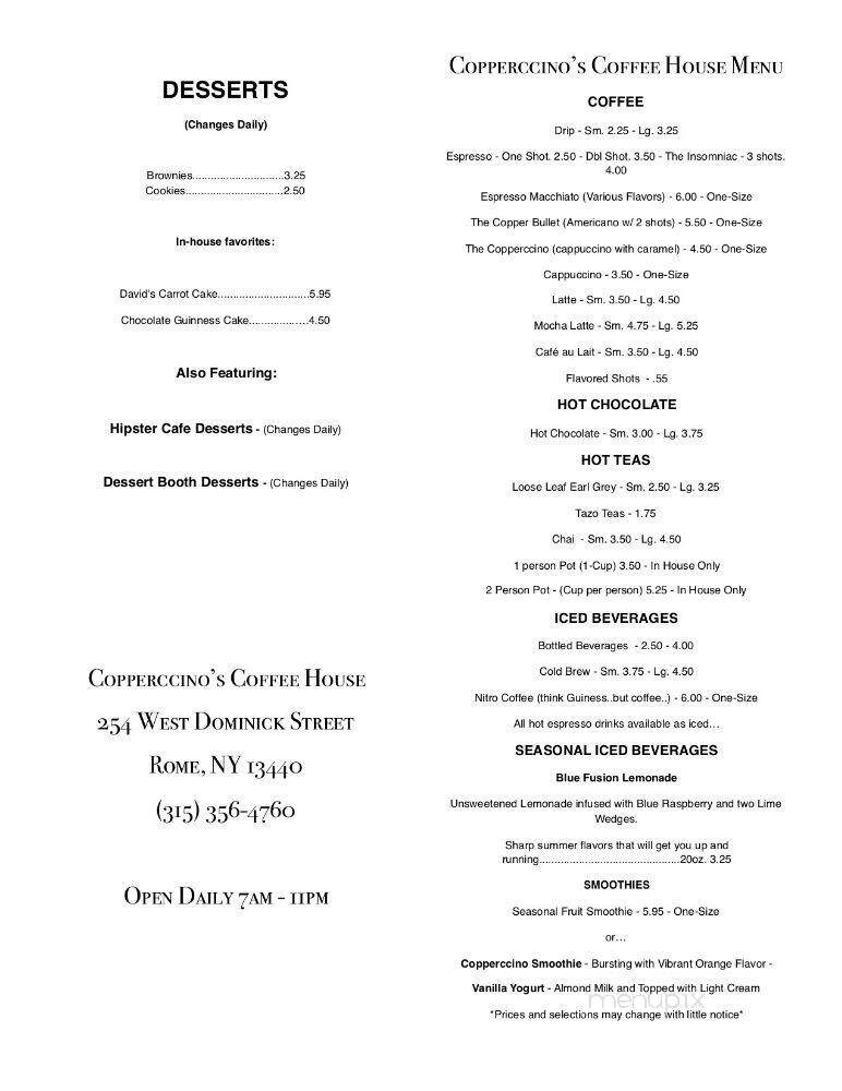 Korps Corner - Rome, NY menu_pic