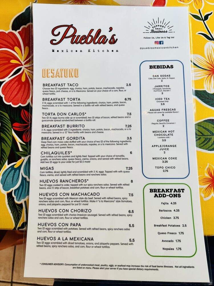 Bakery Puebla - Houston, TX menu_pic