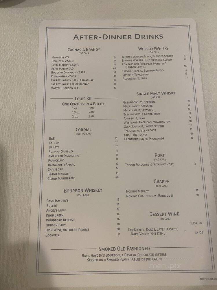 Eddie V's Prime Seafood - Houston, TX menu_pic