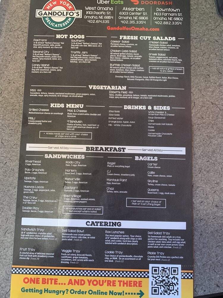 Gandolfos New York Deli - Omaha, NE menu_pic