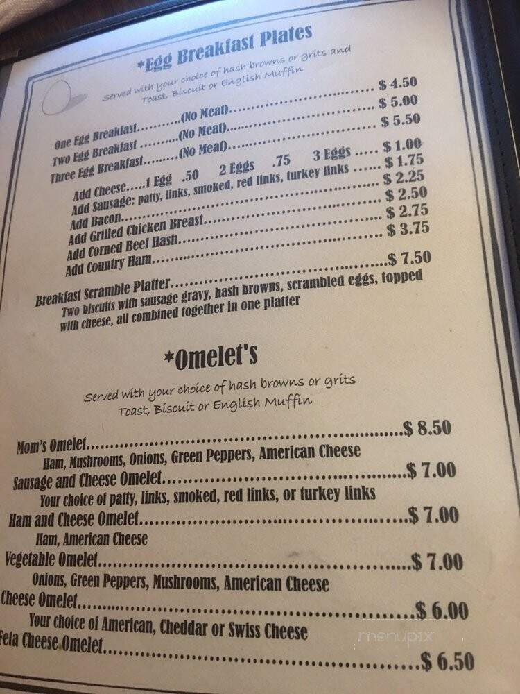 Christy's Cafe - Newnan, GA menu_pic
