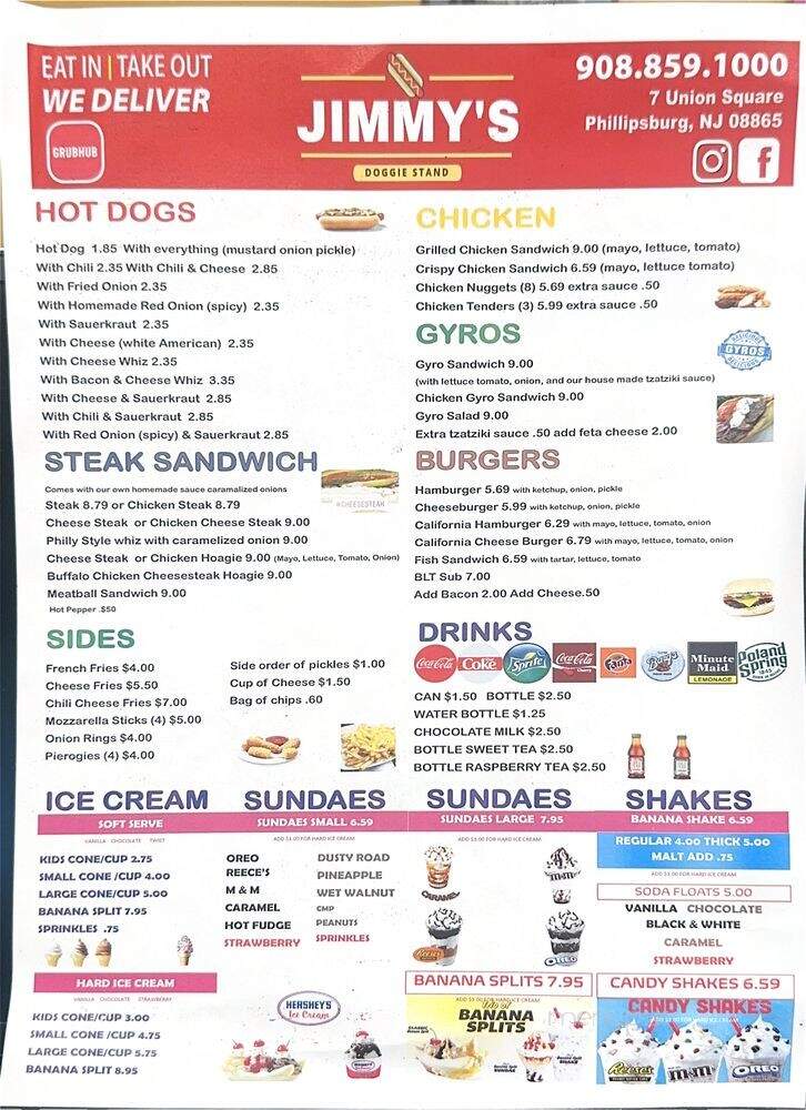 Jimmy's Doggie Stand - Phillipsburg, NJ menu_pic