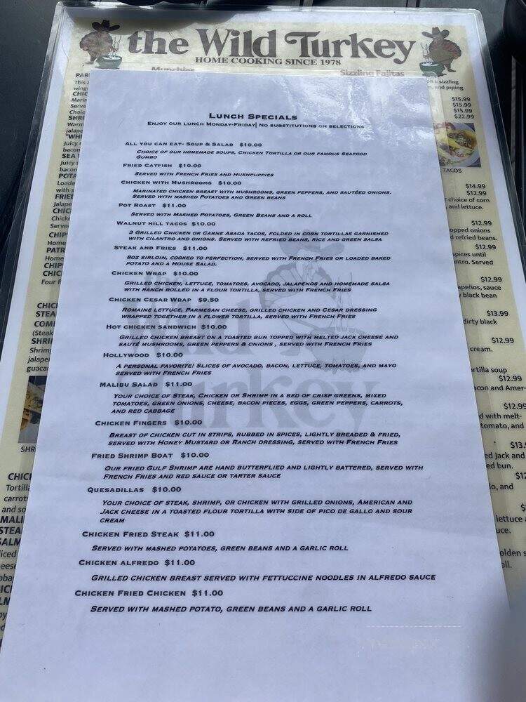 Basin Creek - Dallas, TX menu_pic