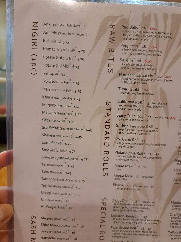 Ju Hachi by Taka's - Sacramento, CA menu_pic