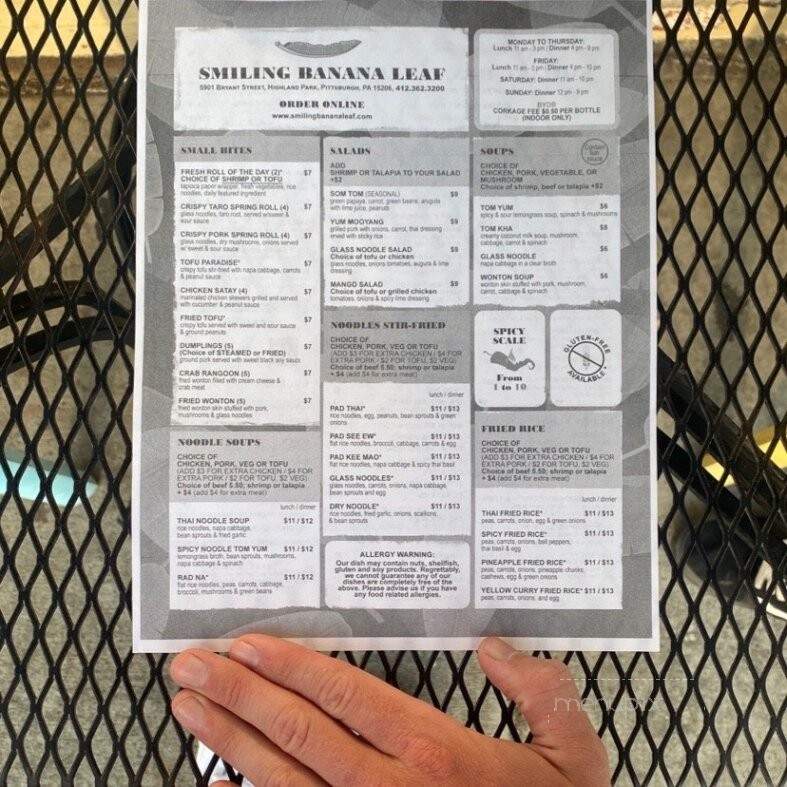 Smiling Banana Leaf - Pittsburgh, PA menu_pic