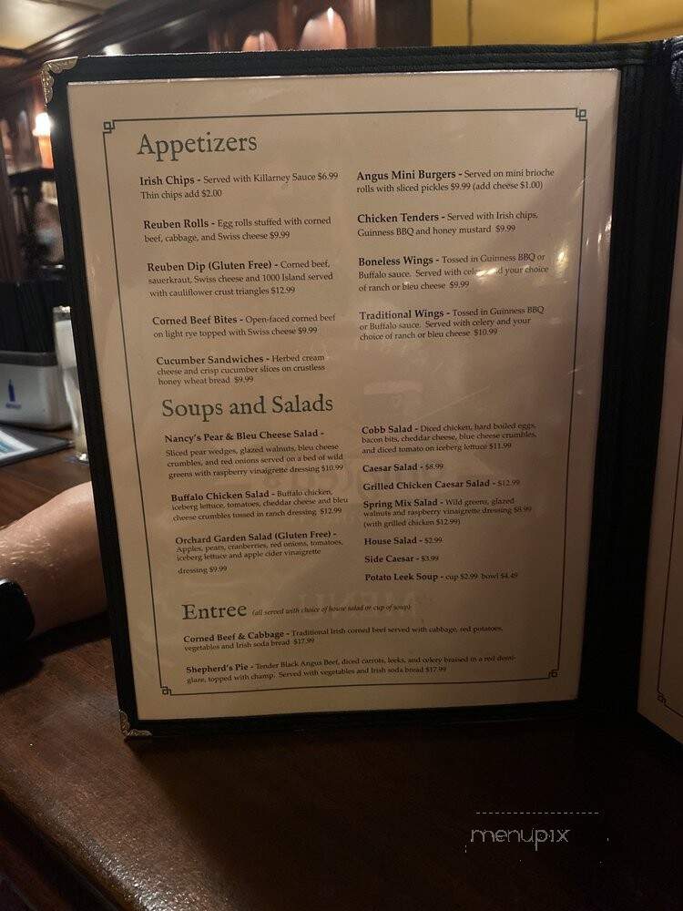 Quigley's Irish Pub - Naperville, IL menu_pic