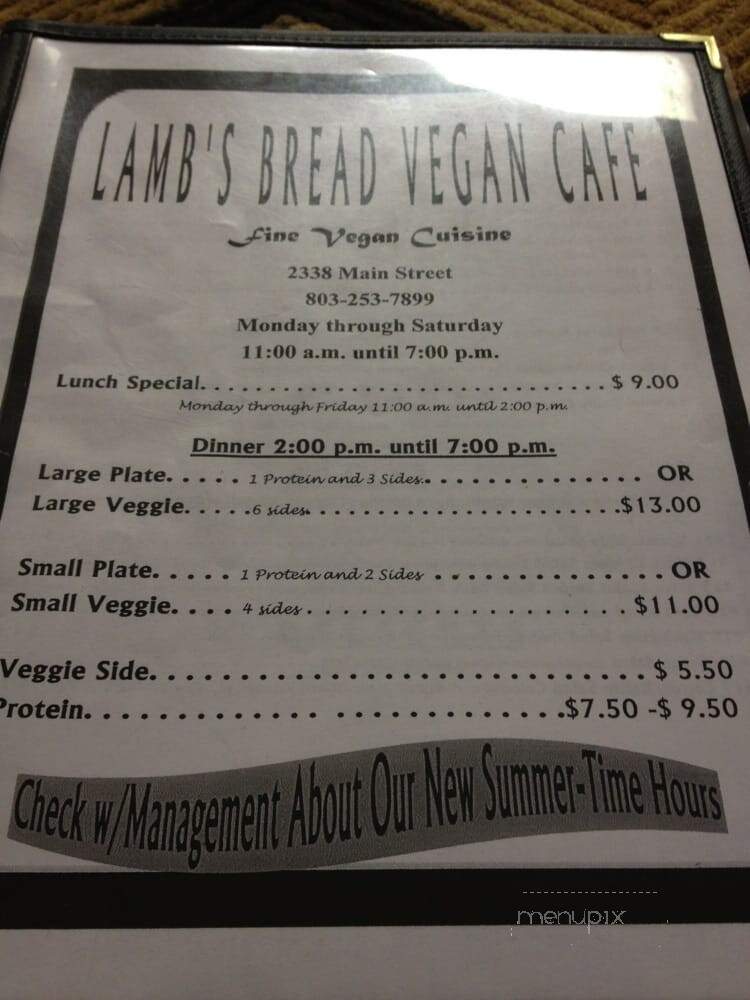 Lambsbread Vegan - Columbia, SC