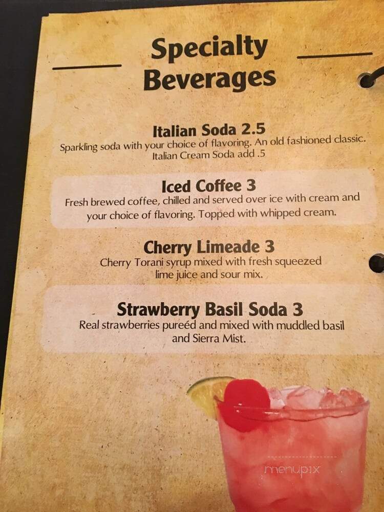 Benvenuto's - Oshkosh, WI menu_pic
