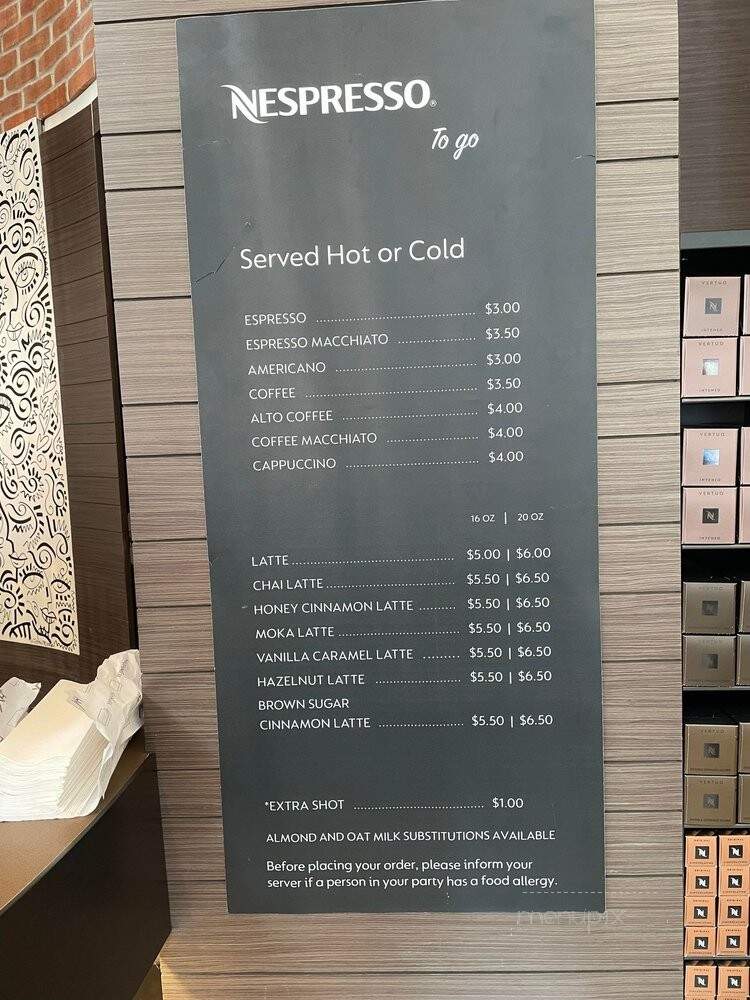 Nespresso - New York, NY menu_pic
