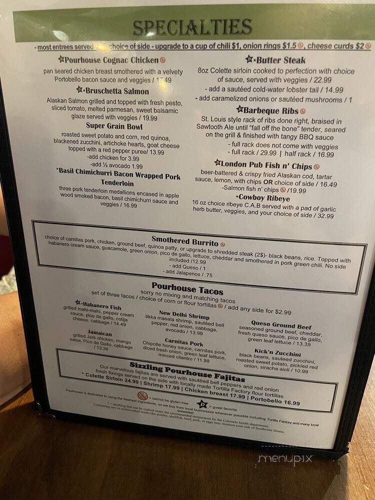 Pourhouse Bar and Grill - Loveland, CO menu_pic