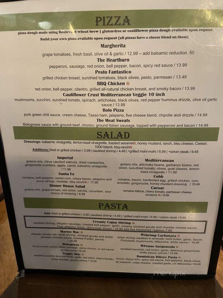 Pourhouse Bar and Grill - Loveland, CO menu_pic