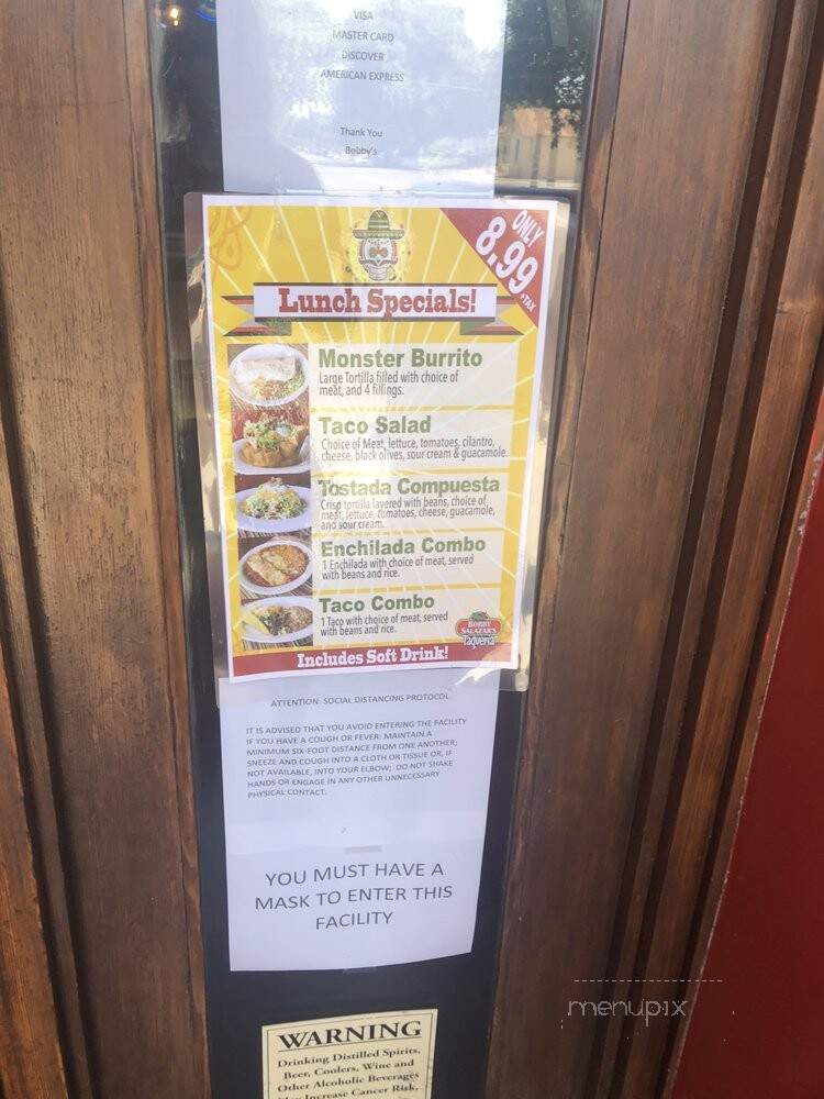 Bobby Salazar's - Fresno, CA menu_pic