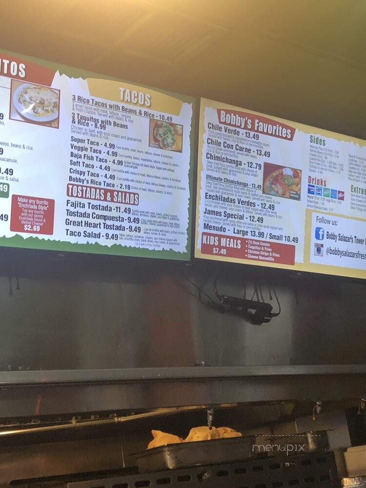 Bobby Salazar's - Fresno, CA menu_pic