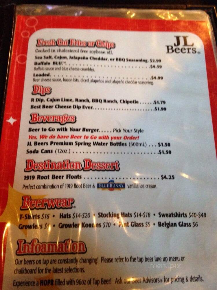 JL Beers - Fargo, ND menu_pic