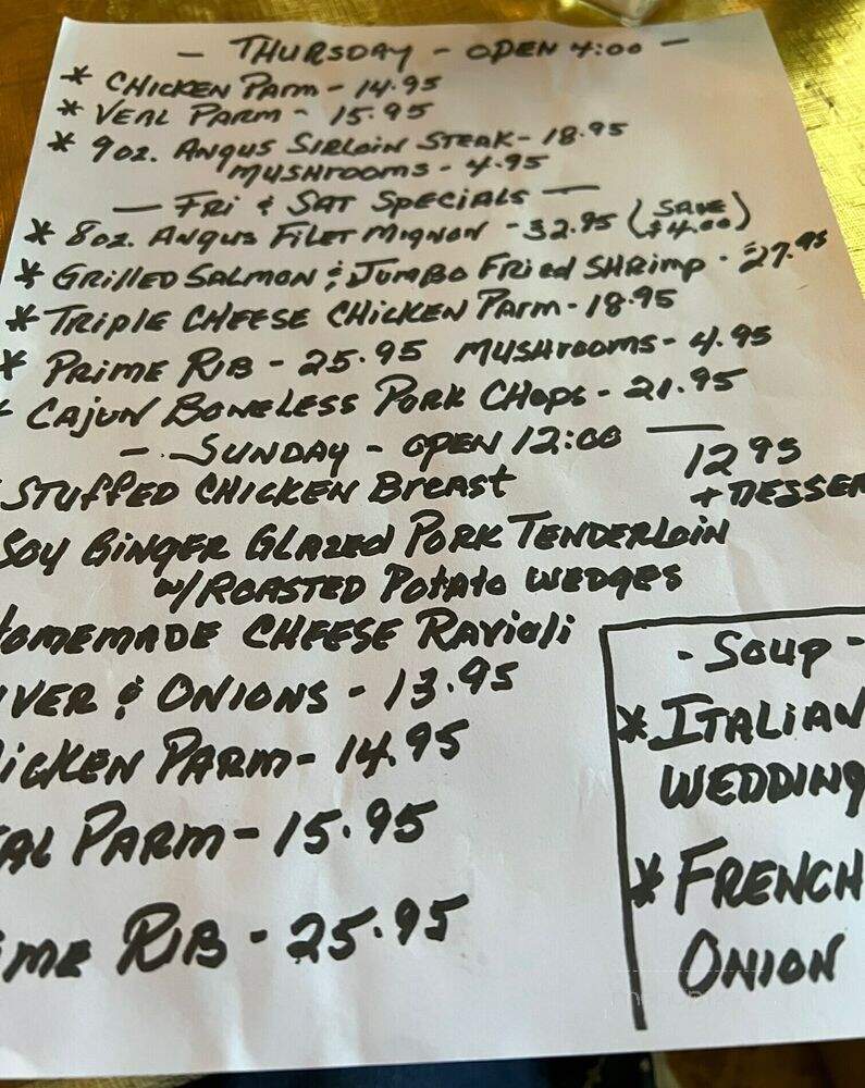 Hollywood Steakhouse at the Flamingo - Uniontown, PA menu_pic