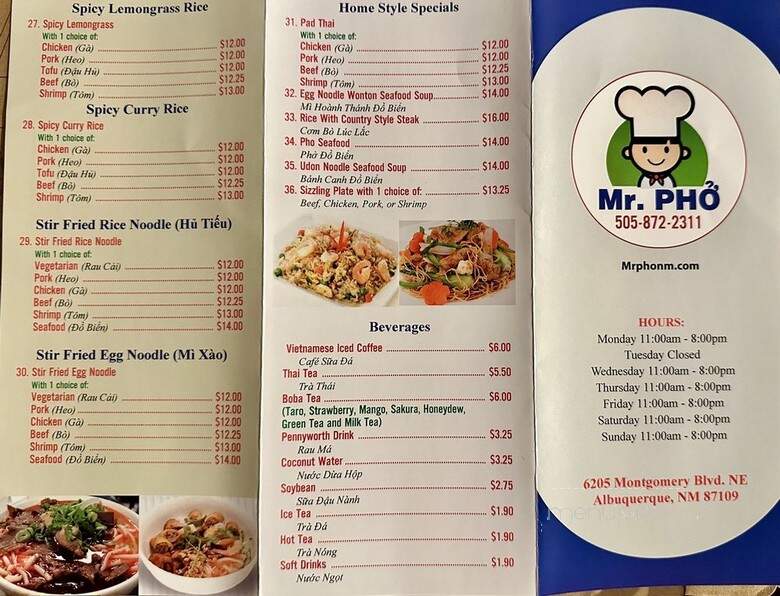 Pho MB - Albuquerque, NM menu_pic