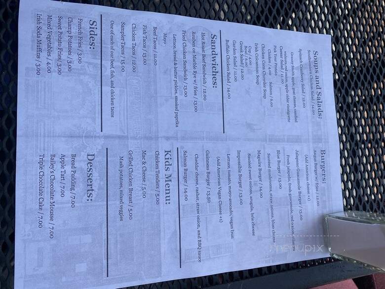 Molly Maguire's Irish Restaurant & Pub - Phoenixville, PA menu_pic