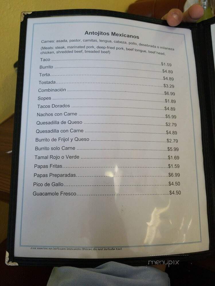 La Costa - Las Vegas, NV menu_pic