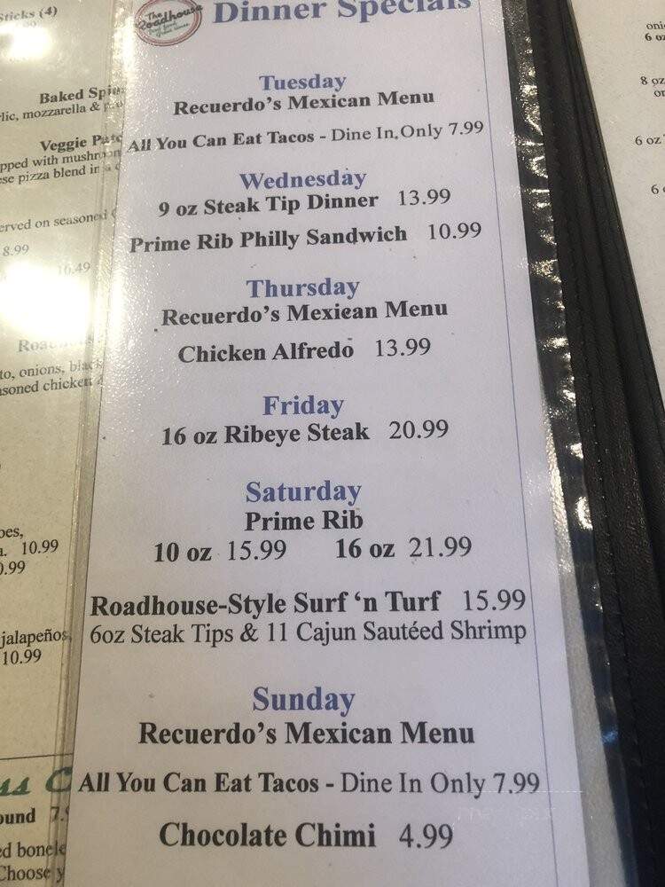 Roadhouse Vermillion - Vermillion, SD menu_pic