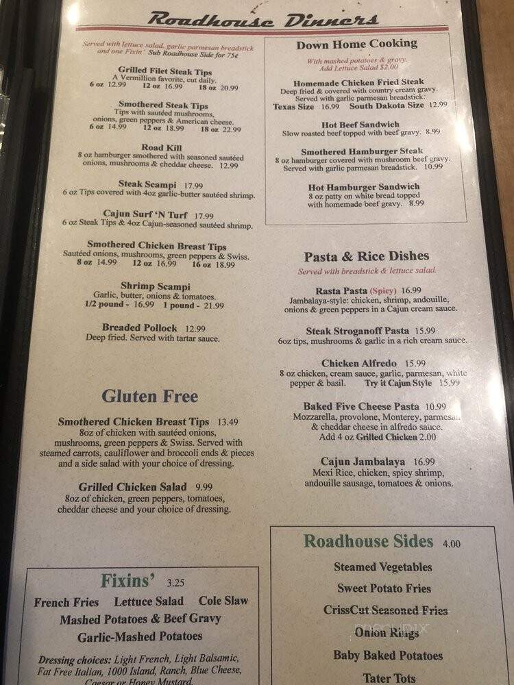 Roadhouse Vermillion - Vermillion, SD menu_pic