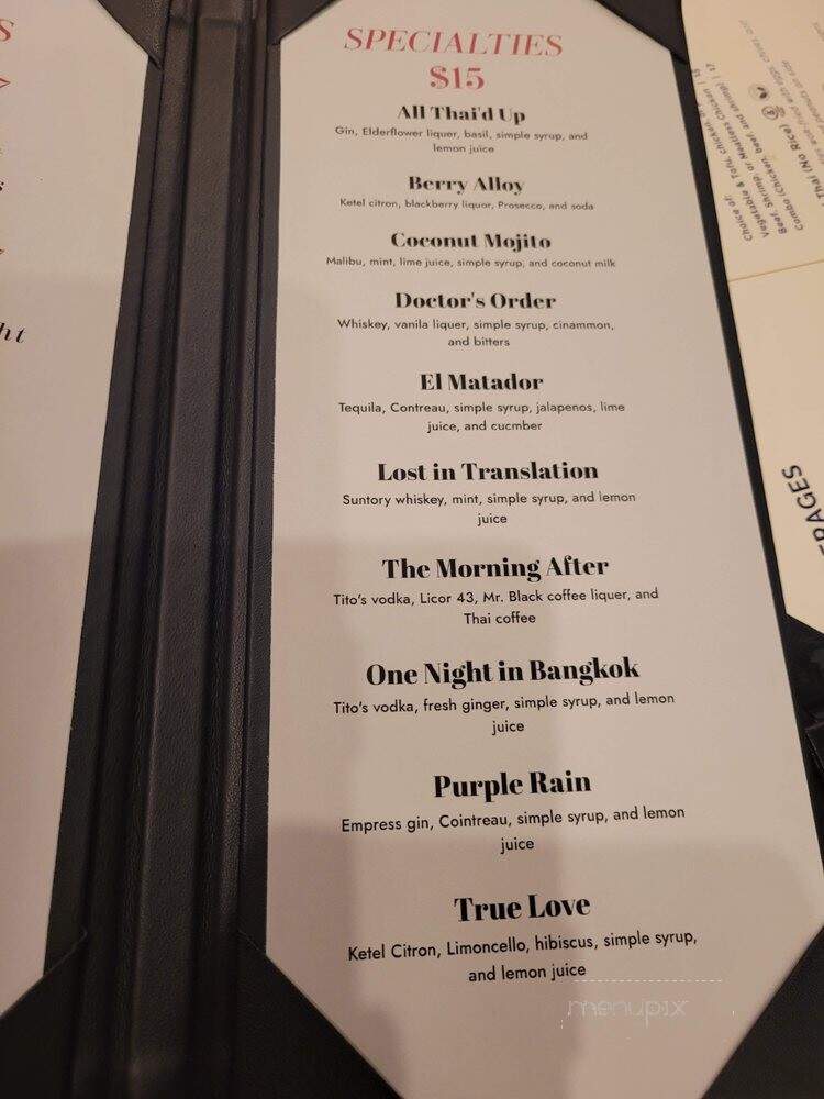 SATAY - Asian Bistro & Bar - Las Vegas, NV menu_pic