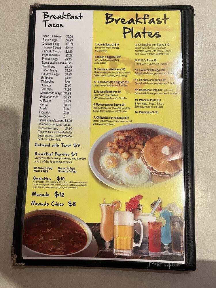 El Potosino - San Antonio, TX menu_pic